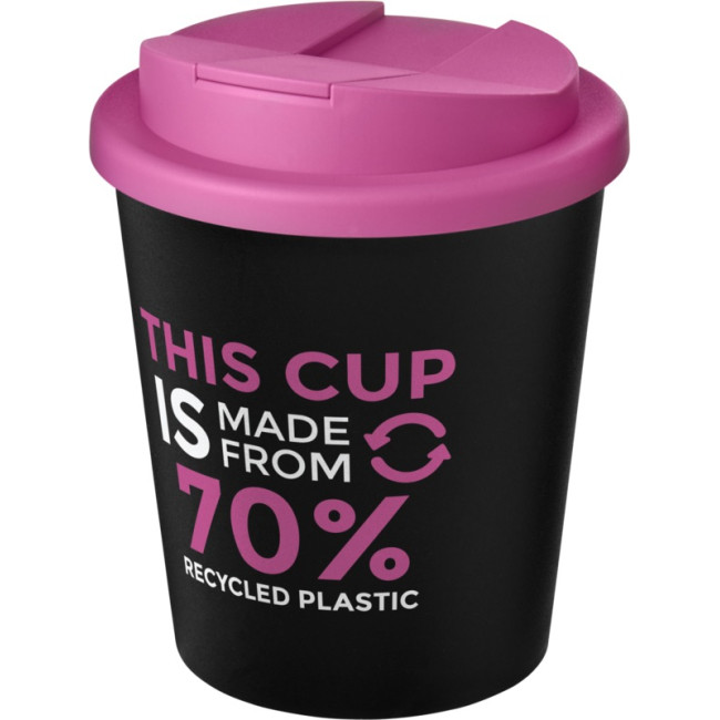 Promotional Americano Espresso Eco Recycled Tumbler With Spill-Proof Lid 250ml - Image 5