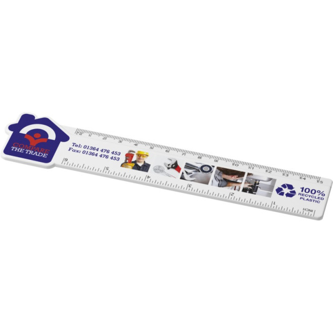 Promotional Tait 15cm House-Shaped Recycled Plastic Ruler