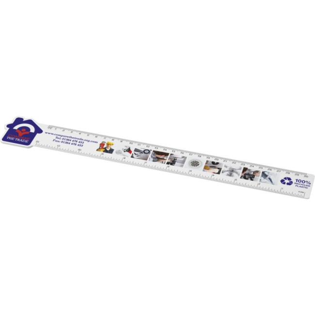 Promotional Tait 30cm House-Shaped Recycled Plastic Ruler