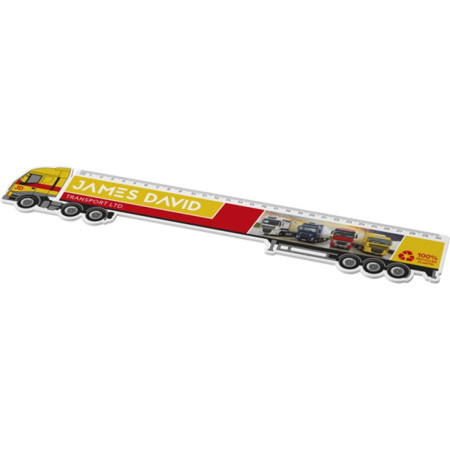 Promotional Tait 30cm Lorry-Shaped Recycled Plastic Ruler