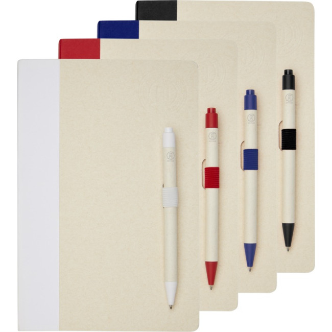 Promotional Dairy Dream A5 Size Reference Recycled Milk Cartons Notebook And Ballpoint Pen Set - Image 1