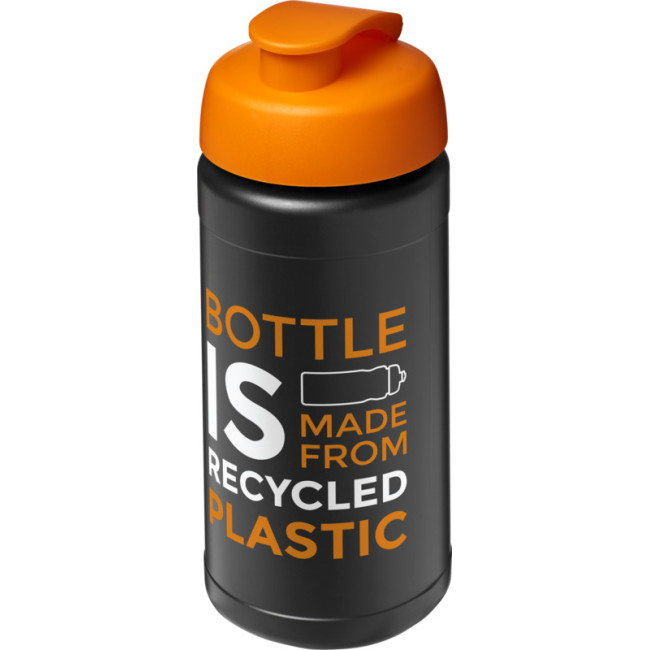 Promotional Baseline Recycled Sport Bottle With Flip Lid 500ml - Image 4