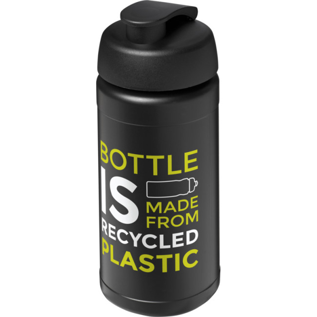 Promotional Baseline Recycled Sport Bottle With Flip Lid 500ml - Image 5