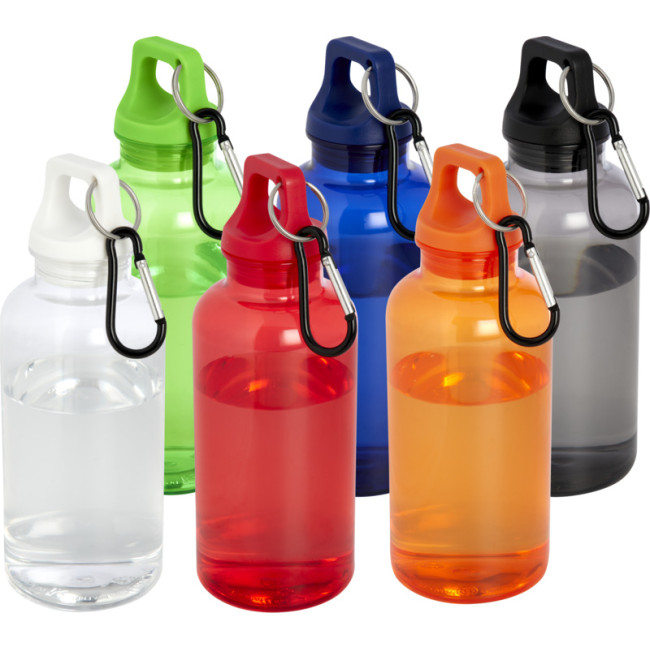 Promotional Oregon RCS Certified Recycled Plastic Water Bottle With Carabiner 400ml - Image 1