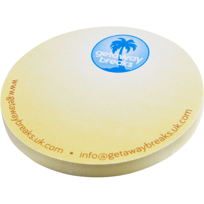 Promotional Sticky-Mate  Circle-Shaped Recycled Sticky Notes