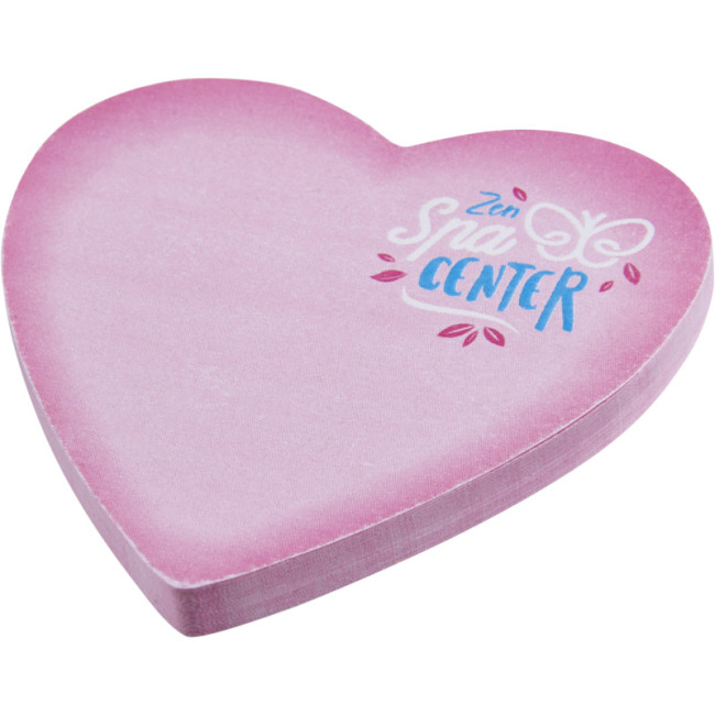 Promotional Sticky-Mate  Heart-Shaped Recycled Sticky Notes