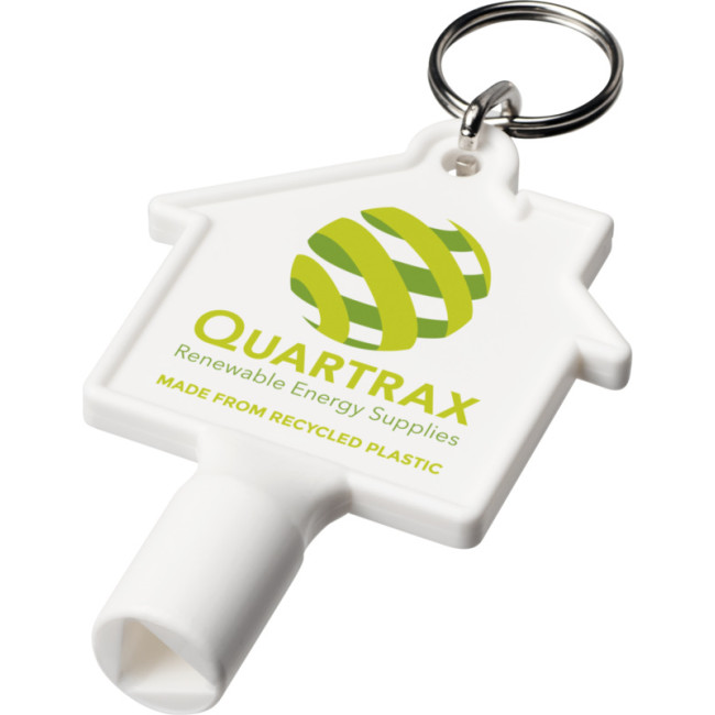 Promotional Maximilian House-Shaped Recycled Utility Key Keychain - Image 1