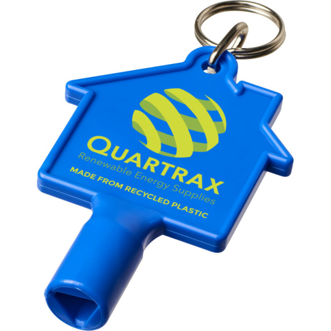 Promotional Maximilian House-Shaped Recycled Utility Key Keychain - Image 2