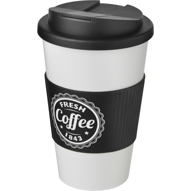 Promotional Americano Tumbler With Grip & Spill-Proof Lid 350ml - Image 1