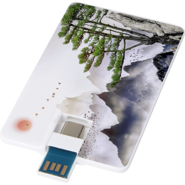 Promotional Duo Slim 32GB USB Drive With Type-C And USB-A 3.0 - Image 1