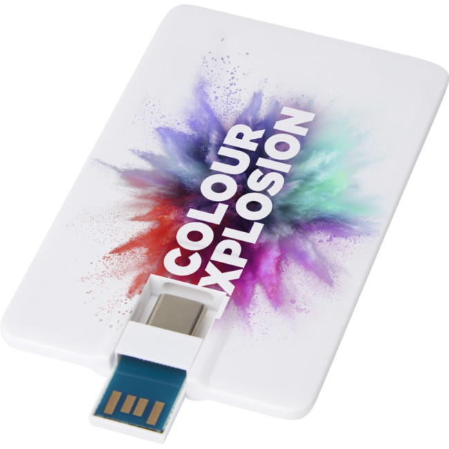 Promotional Duo Slim 64GB USB Drive With Type-C And USB-A 3.0 - Image 1