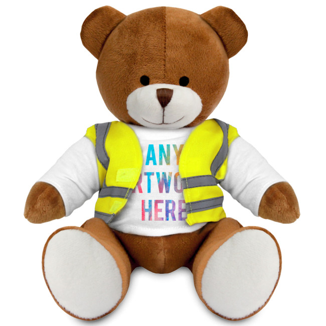 Promotional Richard Soft Toy Teddy Bear In Hi Vis Jacket