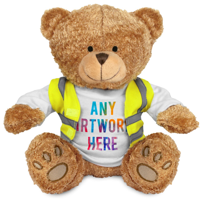 Promotional Edward I Soft Toy Teddy Bear In Hi Vis Jacket