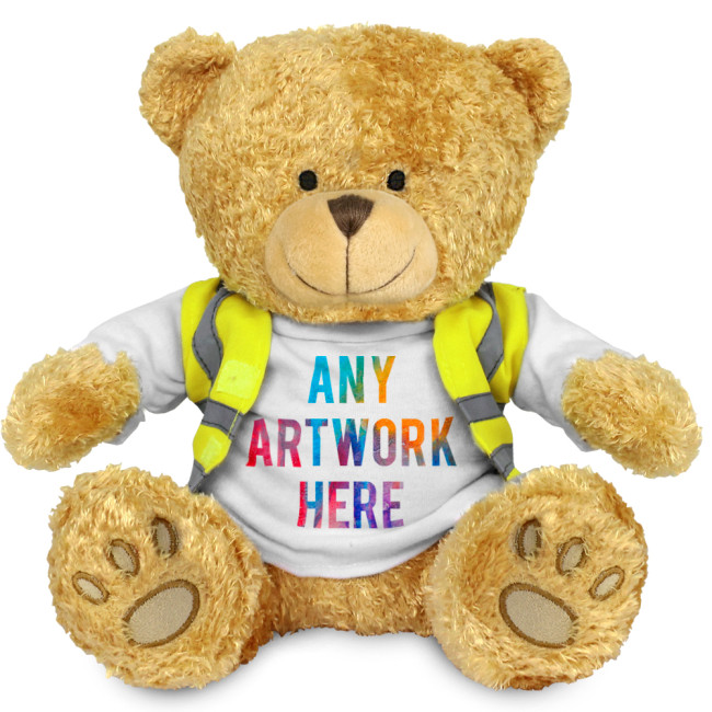 Promotional Edward II Soft Toy Teddy Bear In Hi Vis Jacket