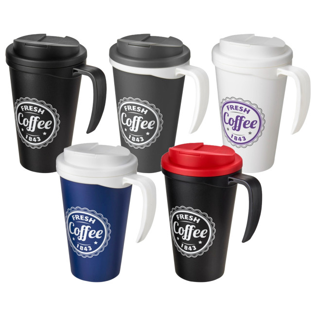 Promotional Americano Grande Mug With Spill-Proof Lid 350ml - Image 1