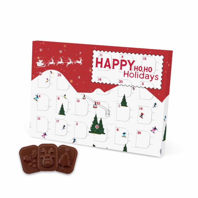 Promotional Mini Advent Calendar Vegan Dark Chocolate 71% Cocoa - Image 1