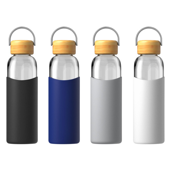 Promotional Vitality Glass Bottle With Silicone Sleeve