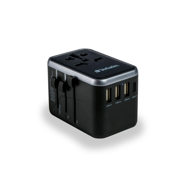 Promotional Verbatim 4-Port Pro Universal Travel Adapter