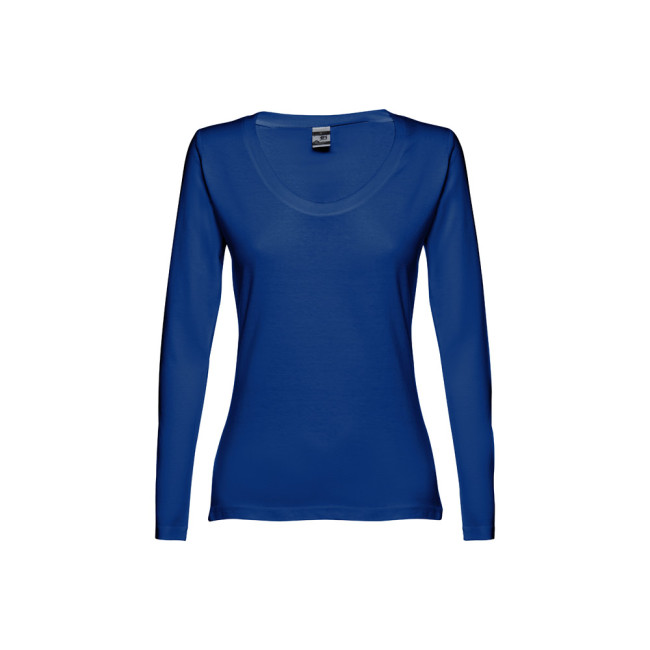 Promotional Bucharest Women's Long-Sleeved Scoop Neck Fitted T-shirt Cotton - Image 2