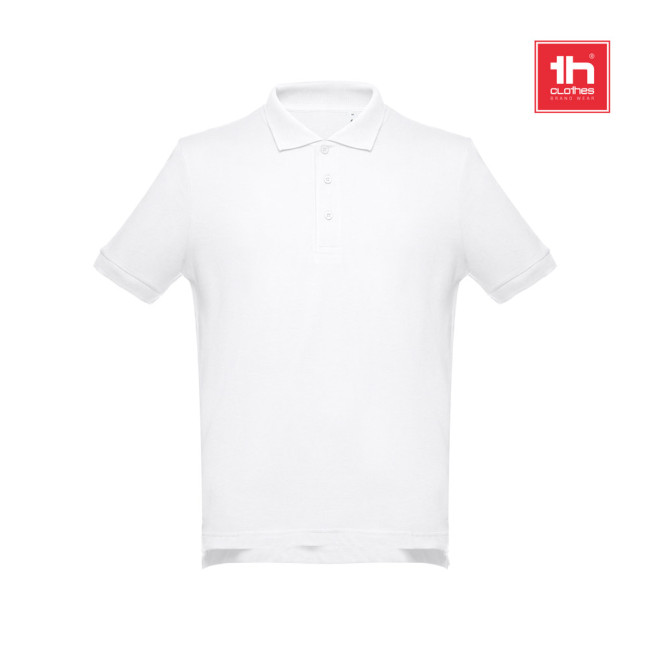 Promotional Adam Men's Short-Sleeved Cotton Polo Shirt White