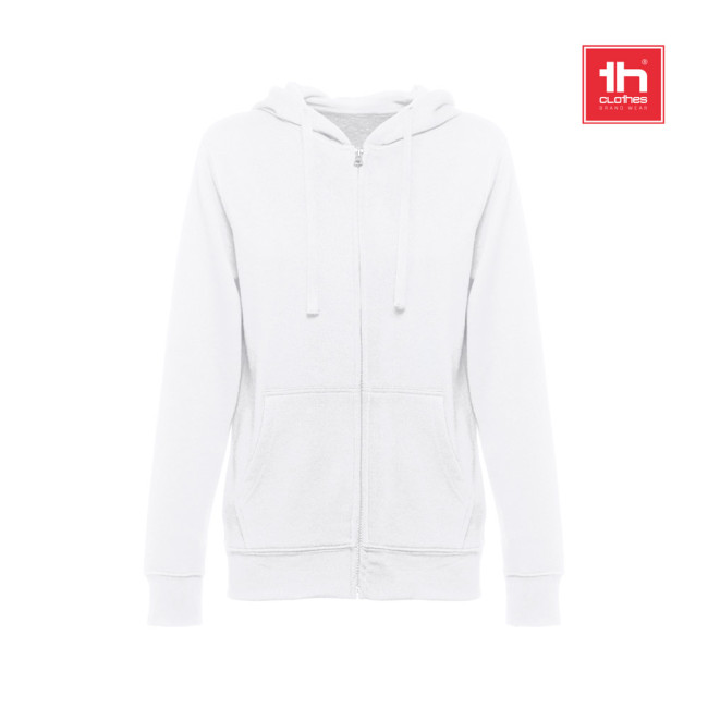 Promotional Amsterdam Women's Hooded Full Zipped Hoodie White