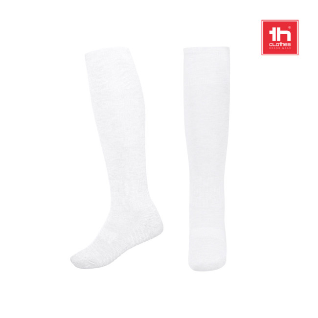 Promotional Run Mid-Calf Sports Socks For Childen White