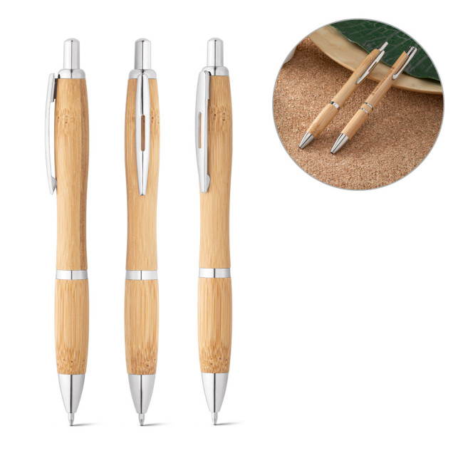 Promotional Nicole Bamboo Ballpen With Black Ink