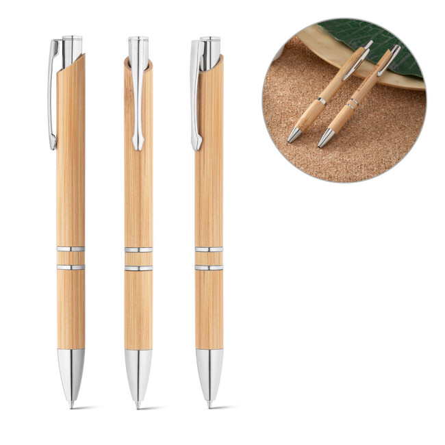 Promotional Beta Bamboo Ballpen With Blue Ink