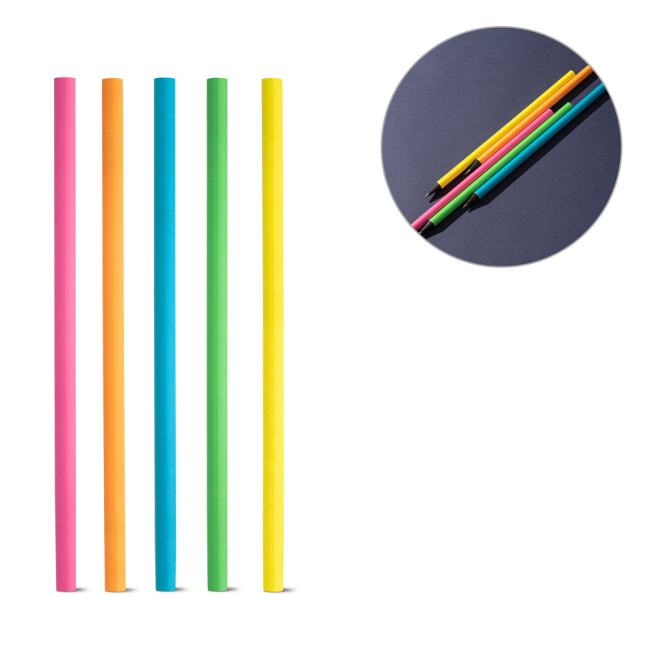 Promotional Lucian Fluorescent Wooden Pencil