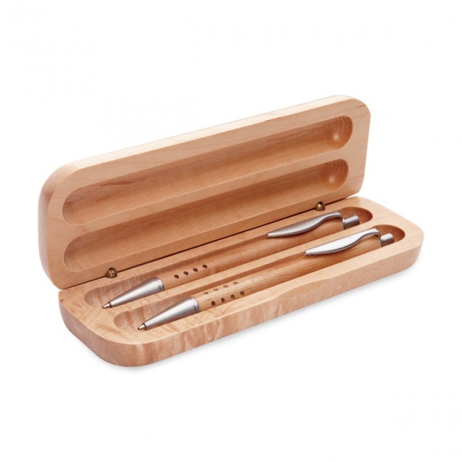 Promotional Pen Gift Set In Wooden Box - Image 4