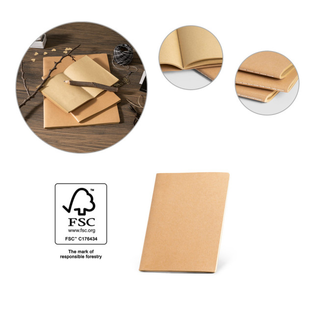 Promotional Alcott Cardboard A6 Notepad 250 g/m²