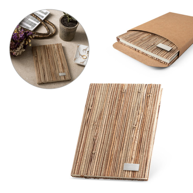 Promotional Neruda Natural Straw Fibre A5 Notepad