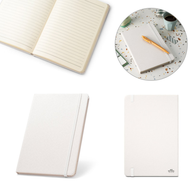 Promotional Mondrian rPET A5 notebook With Antibacterial Treatment