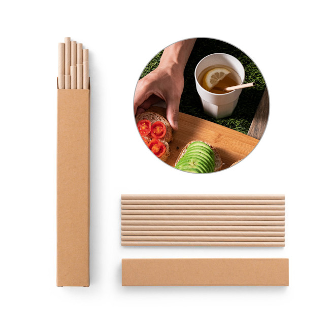 Promotional Set Of 10 Kraft Paper Straws