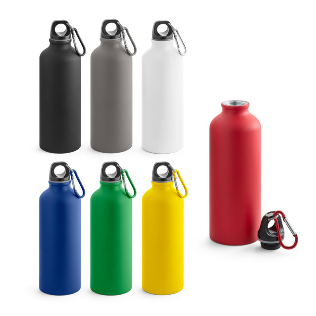 Promotional Collina Aluminium Bottle With Carabiner 550ml