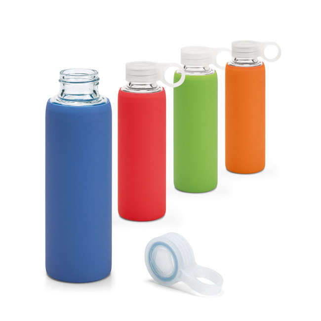 Promotional Dhabi Borosilicate Glass Sports Bottle 380ml