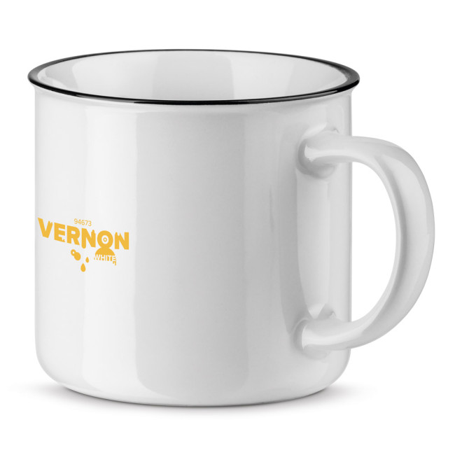 Promotional Vernon White Ceramic Mug 360ml