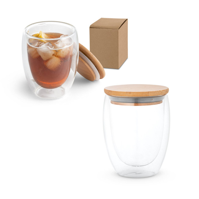 Promotional Ecuador Borosilicate Glass Travel Cup 350ml