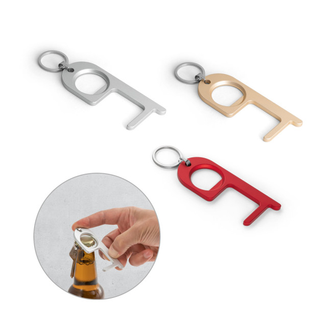 Promotional Aluminium Keyring With Bottle Opener