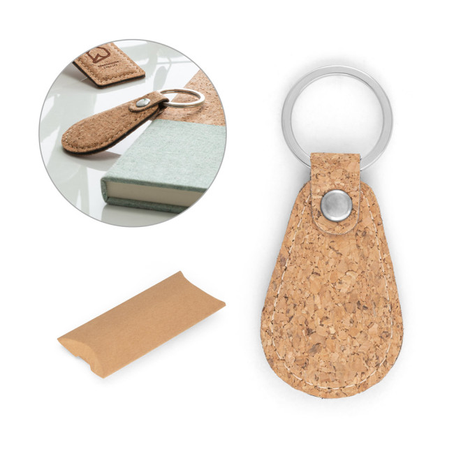 Promotional Natural Cork Keyring