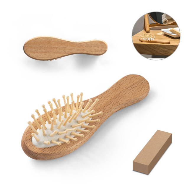 Promotional Dern Wooden Hairbrush With Bamboo Bristles