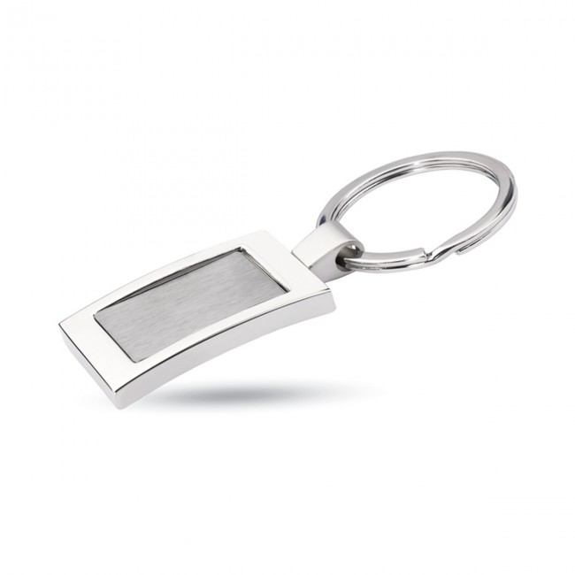 Promotional Rectangular Metal Keyring - Image 1