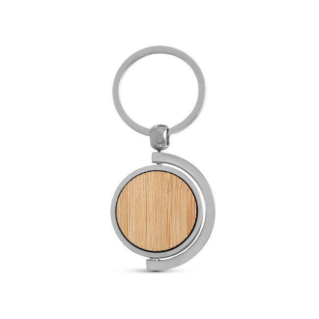 Promotional Circular Bamboo Keyring