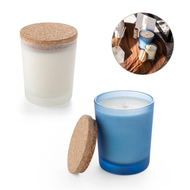 Promotional Aromatic Soy Candle With Cork Lid 180g