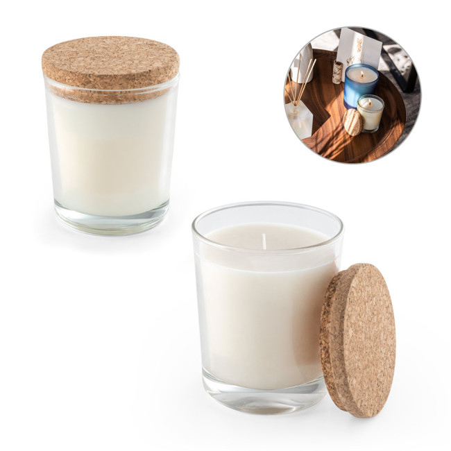 Promotional Aromatic Candle With Cork Lid 180g