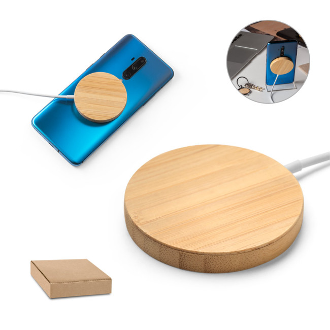 Promotional Bamboo Wireless Magnetic Charger