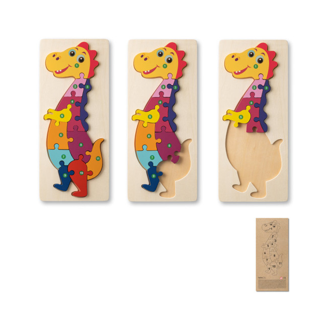 Promotional Dinosaur-Shaped Puzzle In Pine Plywood