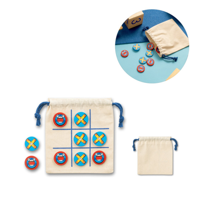 Promotional Classic 10-Piece Plywood Tic Tac Toe Game