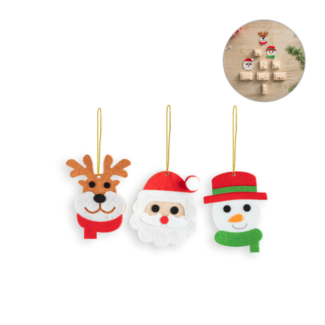 Promotional Set Of 3 Felt Christmas Ornaments