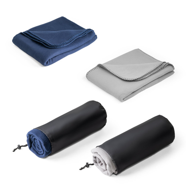 Promotional rPET Fleece Blanket In Pouch